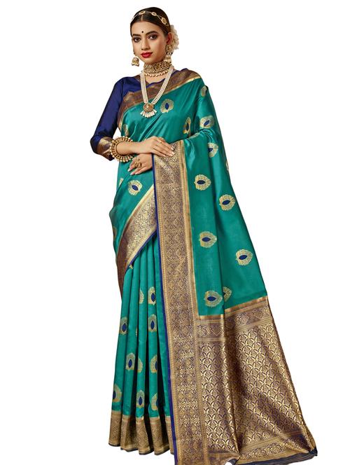 jacquard woven saree - 17745393 - Very Small Image - 1