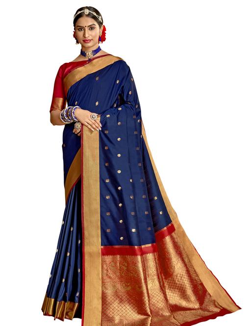 jacquard woven saree with blouse - 17745442 - Very Small Image - 1
