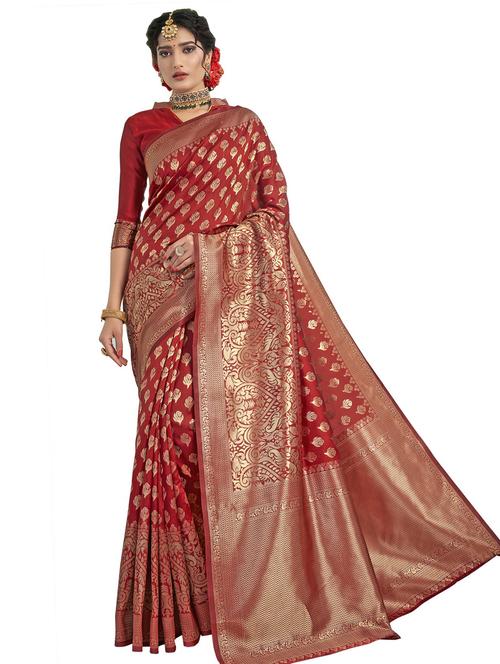 jacquard woven saree with blouse - 17745459 - Very Small Image - 1
