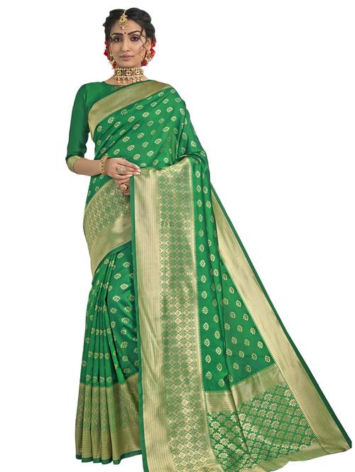 jacquard woven saree with blouse - 17745464 - Very Small Image - 1