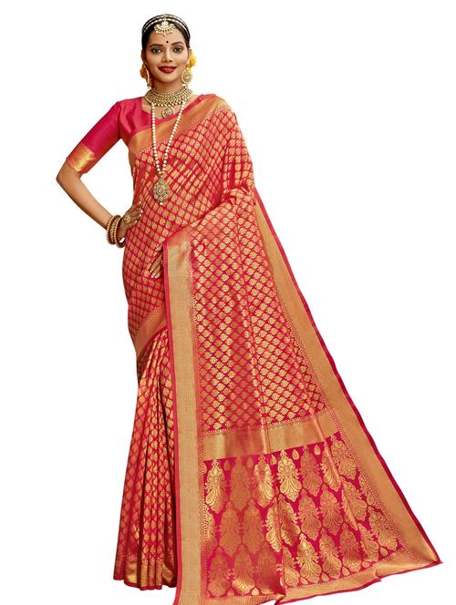jacquard woven saree - 17745472 - Very Small Image - 1