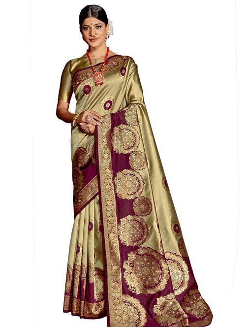 jacquard woven saree - 17745493 - Very Small Image - 1