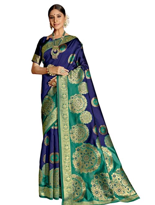 jacquard woven saree with blouse - 17745494 - Very Small Image - 1