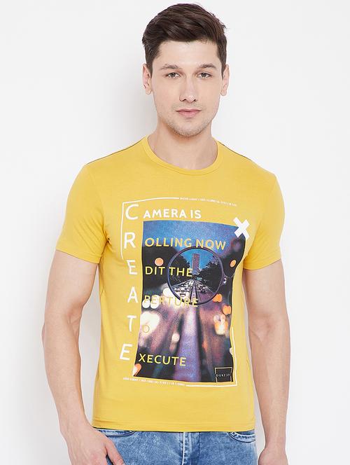 yellow printed t-shirt - 17745754 - Very Small Image - 1