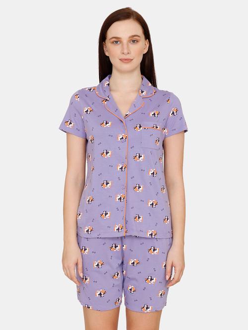 printed nightwear shorts set - 17746064 - Very Small Image - 1