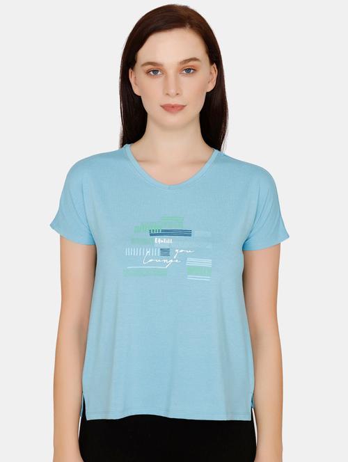 v neck sleepwear tee - 17746254 - Very Small Image - 1