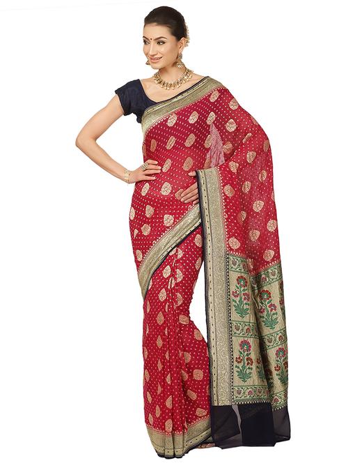 zari work banarasi saree - 17748099 - Very Small Image - 1