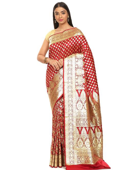 zari work banarasi saree - 17748139 - Very Small Image - 1