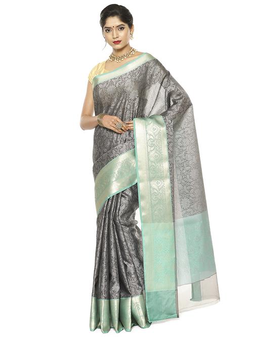 zari work banarasi saree with blouse - 17748166 - Very Small Image - 1