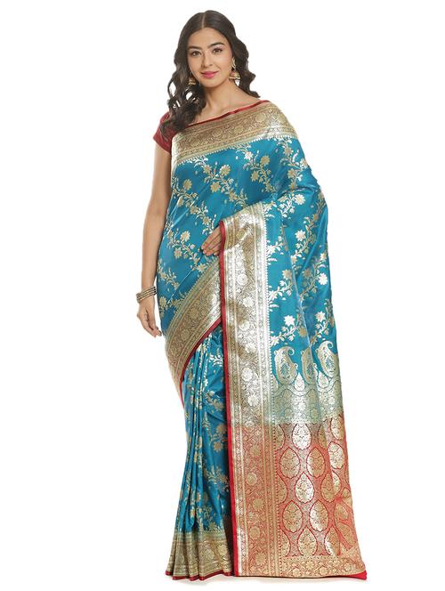 zari work banarasi saree - 17748211 - Very Small Image - 1