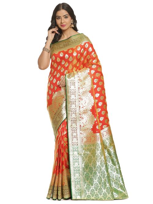 zari work banarasi saree - 17748261 - Very Small Image - 1