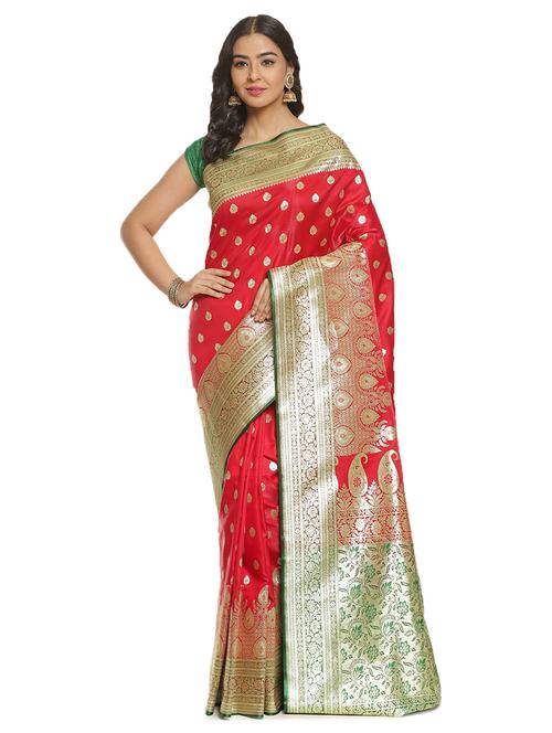 zari work banarasi saree - 17748279 - Very Small Image - 1