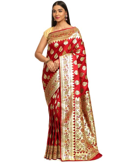 zari work banarasi saree - 17748438 - Very Small Image - 1