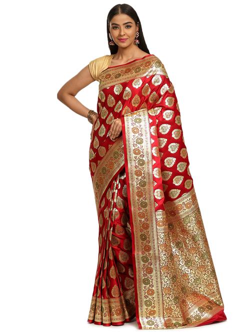 zari work banarasi saree - 17748444 - Very Small Image - 1