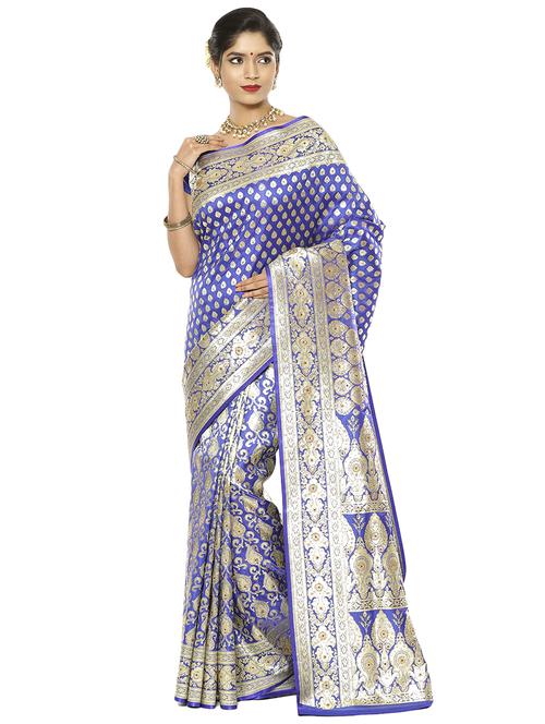 zari work banarasi saree - 17748551 - Very Small Image - 1