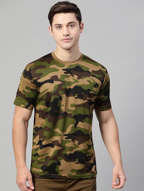 olive green camouflage t-shirt - 17749501 - Very Small Image - 1