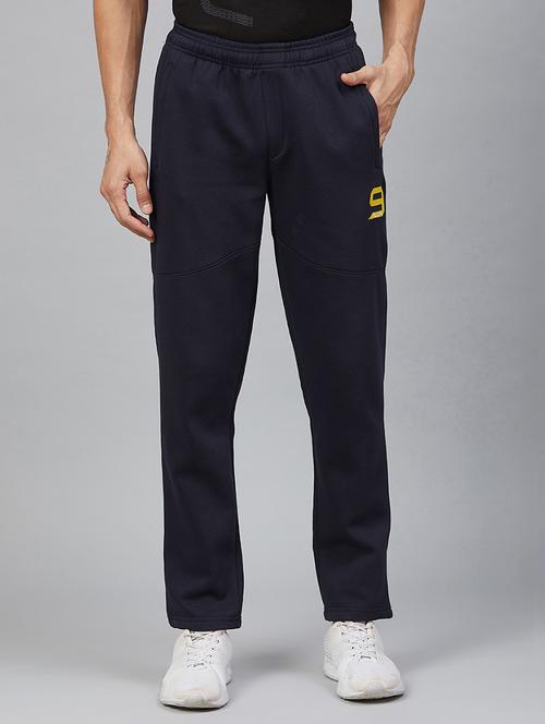 navy blue solid full length track pant - 17749674 - Very Small Image - 1