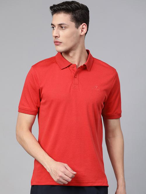 red solid polo t-shirt - 17749729 - Very Small Image - 1