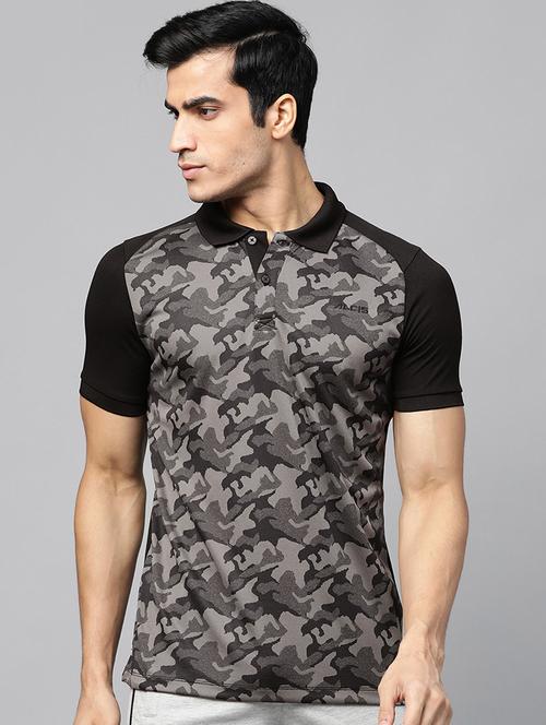 grey camouflage polo t-shirt - 17749740 - Very Small Image - 1
