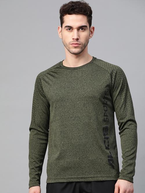 olive green printed raglan t-shirt - 17749742 - Very Small Image - 1