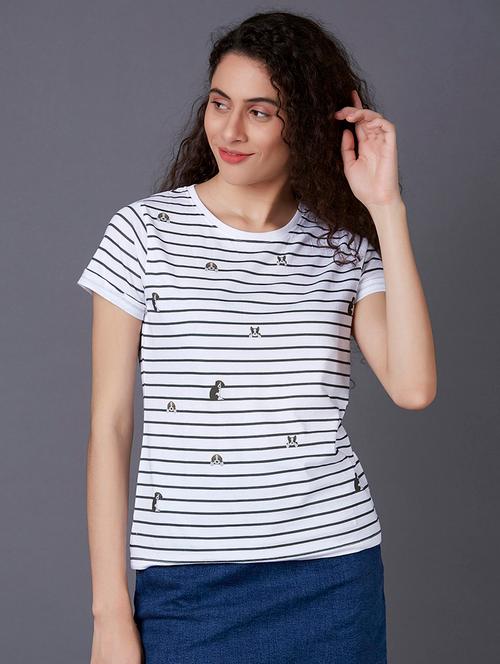 white cotton tshirt - 17750028 - Very Small Image - 1