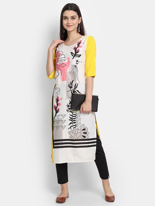 multi colored printed straight kurta - 17750205 - Very Small Image - 1