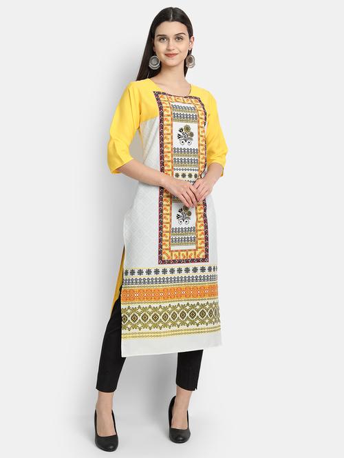 multi colored printed straight kurta - 17750207 - Very Small Image - 1