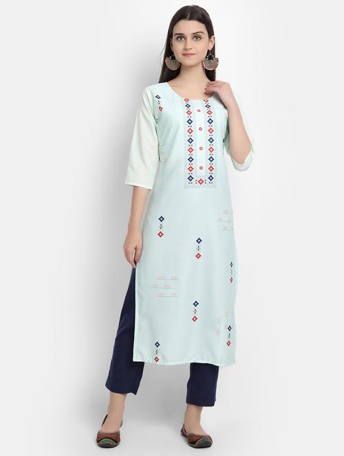 purist blue printed kurta - 17750241 - Very Small Image - 1