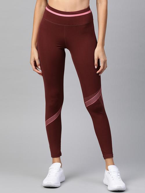 high rise color block leggings - 17750636 - Very Small Image - 1