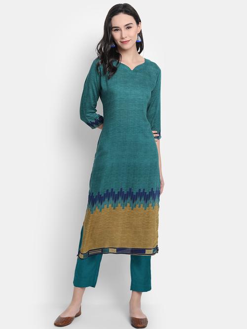ombre straight kurta - 17751010 - Very Small Image - 1