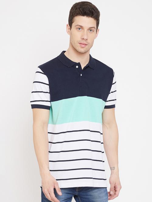 multi colored striped polo t-shirt - 17751821 - Very Small Image - 1