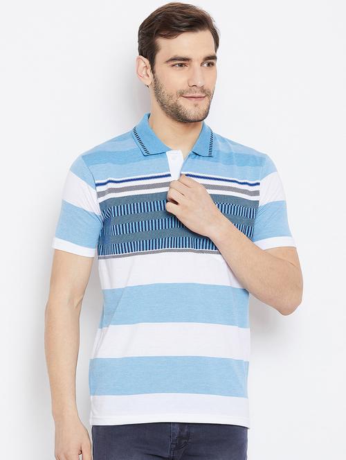 blue striped polo t-shirt - 17751924 - Very Small Image - 1