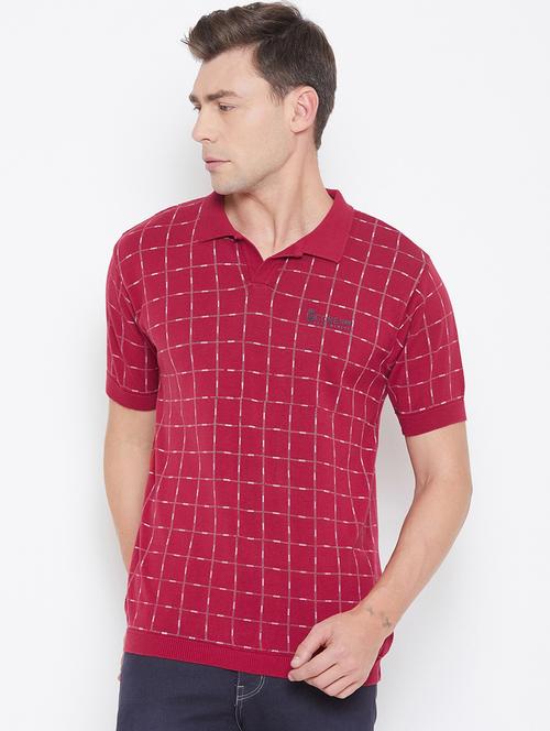 pink checkered polo t-shirt - 17751939 - Very Small Image - 1