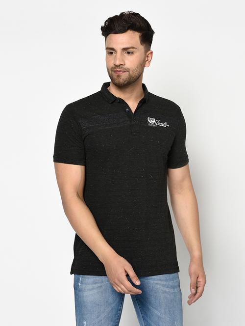 black striped polo t-shirt - 17751950 - Very Small Image - 1
