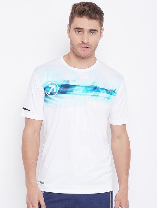white chest print t-shirt - 17752056 - Very Small Image - 1