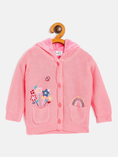 pink embroidered detail sweaters - 17752108 - Very Small Image - 1