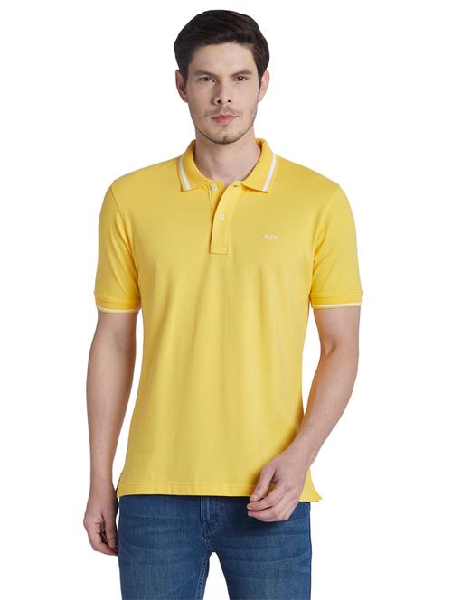 yellow solid polo t-shirt - 17752375 - Very Small Image - 1