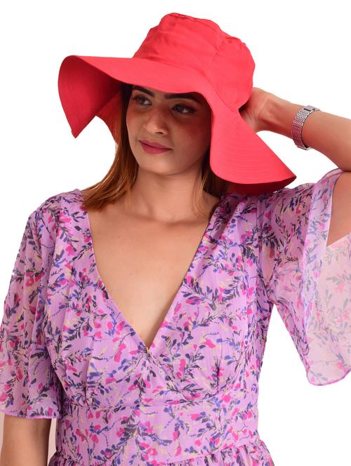 red cotton polyester blend hat - 17753016 - Very Small Image - 1