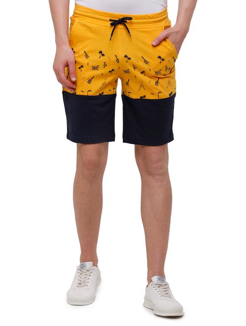 yellow color block short - 17753030 - Very Small Image - 1