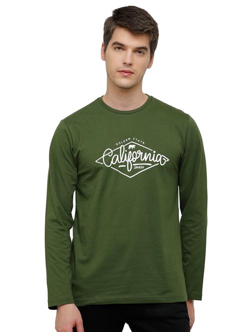 green chest print t-shirt - 17753072 - Very Small Image - 1