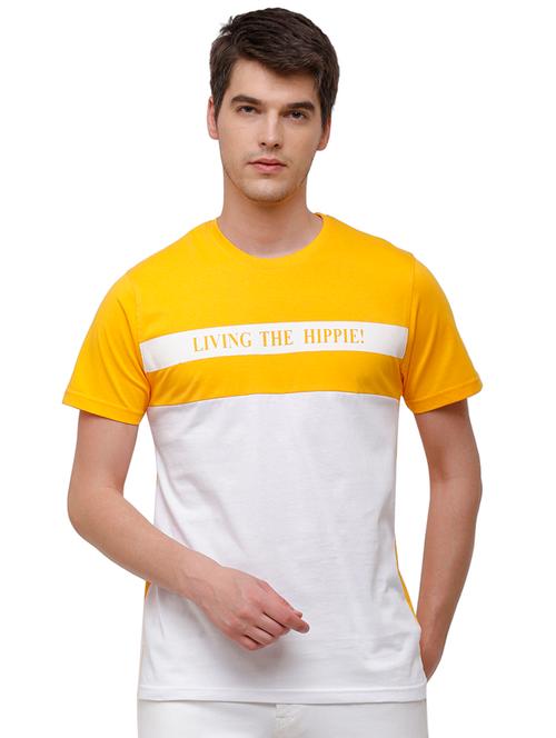 yellow color block t-shirt - 17753088 - Very Small Image - 1