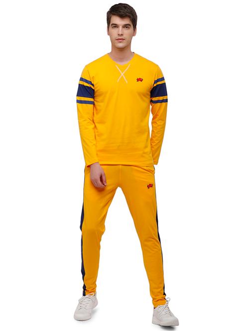 yellow taped top bottom sleepwear set - 17753102 - Very Small Image - 1