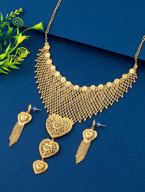 gold plated necklaces and earring - 17753238 - Very Small Image - 1