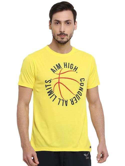 yellow chest printed t-shirt - 17754420 - Very Small Image - 1