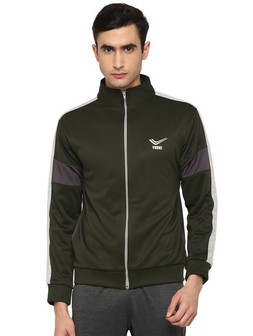 green cut & sew casual jacket - 17754609 - Very Small Image - 1