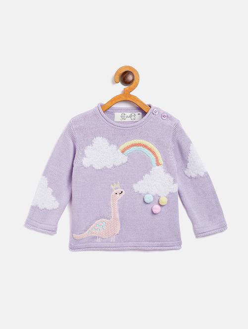 lavender applique work sweater - 17754785 - Very Small Image - 1