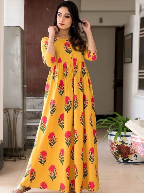 partywear designer gold yellow pure maslin - 17755452 - Very Small Image - 1