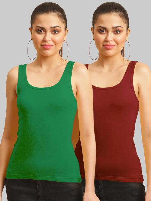 combo of 2 cotton camisole - 17755947 - Very Small Image - 1