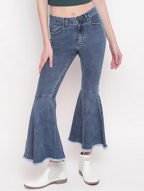 frayed hem bootcut jeans - 17756061 - Very Small Image - 1