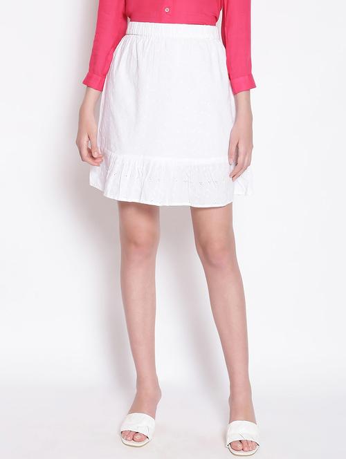 mid rise solid a-line skirt - 17756152 - Very Small Image - 1